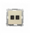 Gniazdo HDMI podwójne (moduł), Szampański mat Simon55 TGHDMI2.01/144