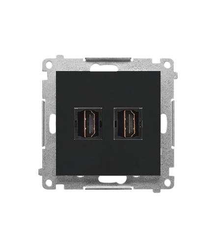 Gniazdo HDMI podwójne (moduł), Czarny mat Simon55 TGHDMI2.01/149