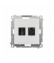 Gniazdo HDMI + RJ45 kat.6. (moduł), Jasnoszary mat Simon55 TGHRJ45.01/114