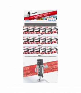 Stand ekspozycyjny z bateriami Alkaline Power: Baterie 207xAA/4 + 138xAAA/4 + 69xCR2032/2 Booking Energizer 447269