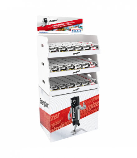 Stand ekspozycyjny z bateriami Alkaline Power: Baterie 207xAA/4 +138xAAA/4 +69xCR2032/ 2 Booking Energizer 447276