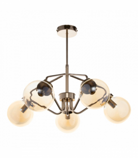 BULAT 5P, lampa wisząca, E14 max. 5x40W, złota Orno Adviti AD-LD-6220CE14S