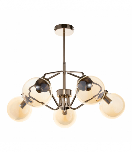 BULAT 5P, lampa wisząca, E14 max. 5x40W, złota Orno Adviti AD-LD-6220CE14S