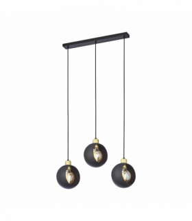 JALA 3P, lampa wisząca, E27 max.15W, czarna Orno Adviti AD-LD-6226BE27M
