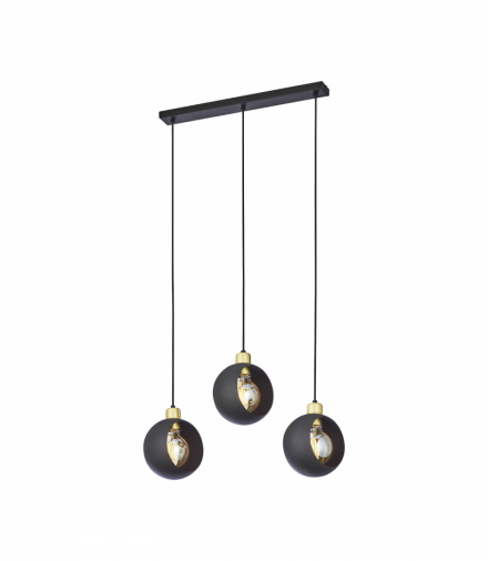 JALA 3P, lampa wisząca, E27 max.15W, czarna Orno Adviti AD-LD-6226BE27M