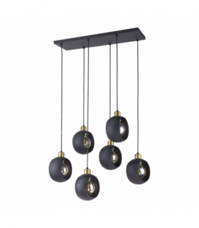 JALA 6P, lampa wisząca, E27 max.15W, czarna Orno Adviti AD-LD-6227BE27M