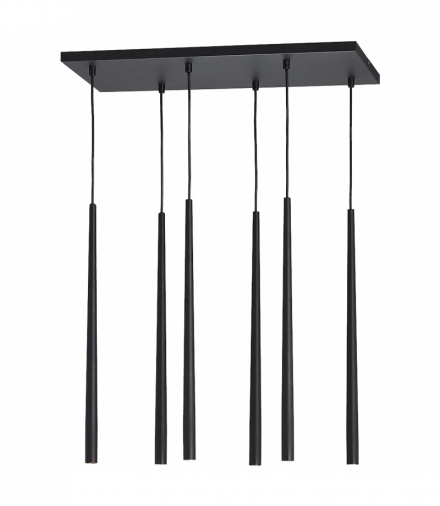 TABUNG 6P, lampa wisząca, G9 max.6W, czarna Orno Adviti AD-LD-6233BG9