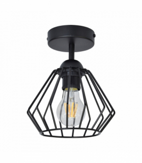 WAYA oprawa ścienno-sufitowa, moc max. 1x60W, E27, czarna, krótka Orno AD-LD-6261BE27M