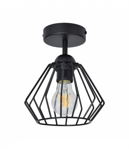 WAYA oprawa ścienno-sufitowa, moc max. 1x60W, E27, czarna, krótka Orno AD-LD-6261BE27M
