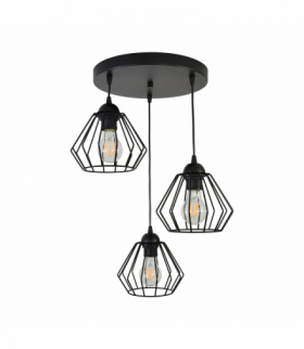 WAYA lampa wisząca, moc max. 3x60W, E27, czarna Orno Adviti AD-LD-6264BE27M