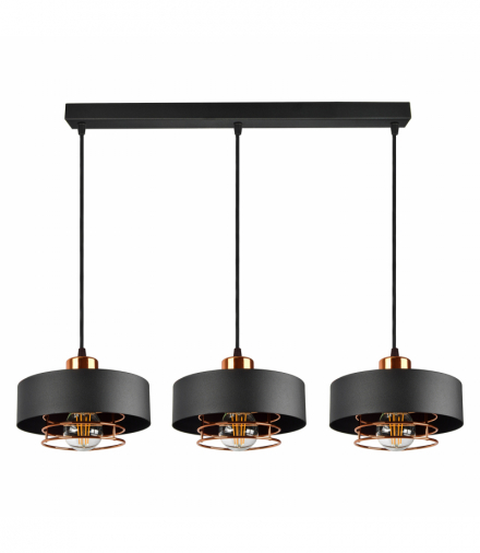 CHIRO lampa wisząca, moc max. 3x60W, E27, czarna Orno Adviti AD-LD-6268BE27M