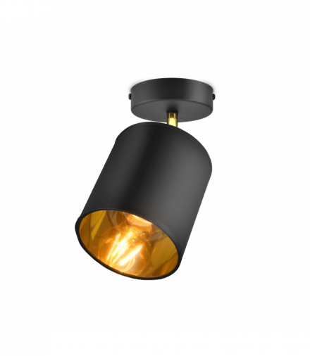 BATI oprawa ścienno-sufitowa, moc max. 1x60W, E27, czarna Orno AD-LD-6269BE27M