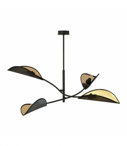 PETALO lampa wisząca, moc max.4x40W, E14, czarno-złota Orno Adviti AD-LD-6302B-CE14ZW