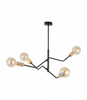 GIRO lampa wisząca, moc max.4x60W E27, czarno-złota Orno Adviti AD-LD-6306B-CE27