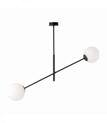 LAINA lampa wisząca, moc max.2x40W, E14, czarno-biała Orno Adviti AD-LD-6309B-WE14SM