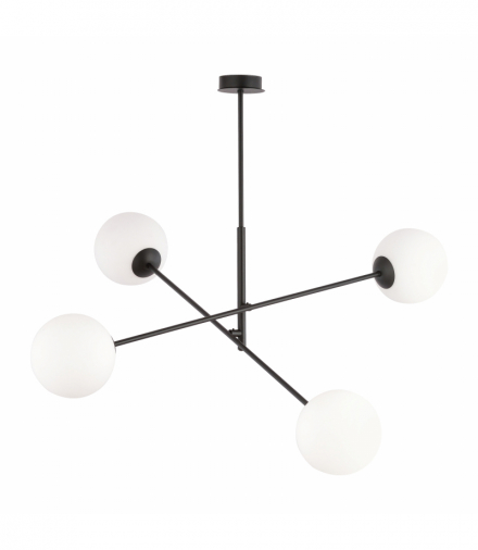 LAINA lampa wisząca, moc max.4x40W, E14, czarno-biała Orno Adviti AD-LD-6310B-WE14SM