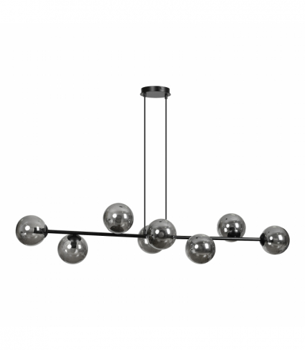 LETO lampa wisząca, moc max.8x40W, E14, czarno-grafitowa Orno Adviti AD-LD-6314B-GRE14SP