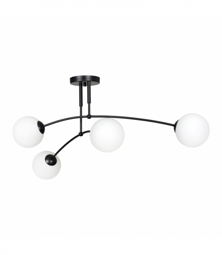 MONZA lampa wisząca, moc max.4x40W, E14, czarno-biała Orno Adviti AD-LD-6322B-WE14SM