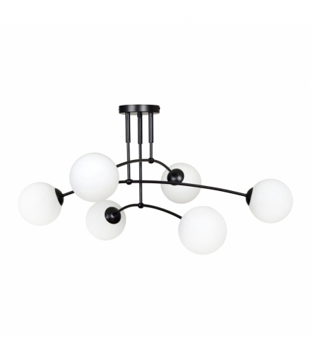 MONZA lampa wisząca, moc max. 6x40W, E14, czarno-biała Orno Adviti AD-LD-6323B-WE14SM
