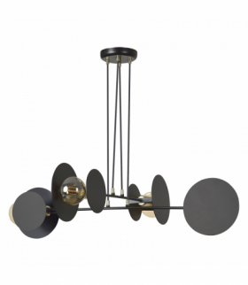 WAZO lampa wisząca, moc max.4x60W, E27, czarna Orno Adviti AD-LD-6325BE27