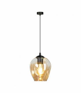 IRIS 1P lampa wisząca, moc max.60W, E27, czarno-złota Orno Adviti AD-LD-6326B-CE27SP