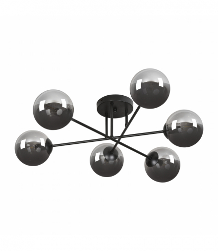 BARI lampa wisząca, moc max.6x40W, E14, czarno-grafitowa Orno Adviti AD-LD-6330B-GRE14SP