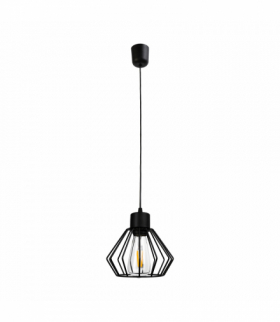 PINO lampa wisząca, moc max. 1x60W, E27, czarna Orno Adviti AD-LD-6373BE27M
