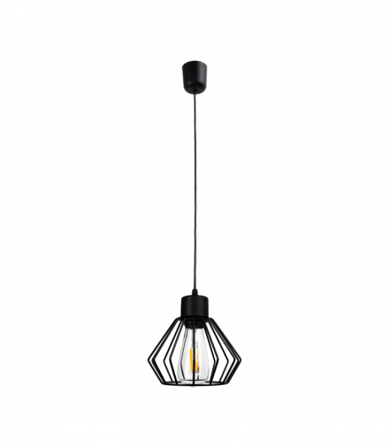 PINO lampa wisząca, moc max. 1x60W, E27, czarna Orno Adviti AD-LD-6373BE27M