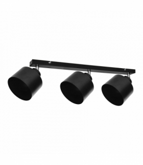 LISA oprawa ścienno-sufitowa, moc max. 3x60W, E27, czarna, listwa Orno AD-LD-6395BE27M