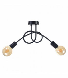 MALAGA lampa wisząca, moc max. 2x60W, E27, czarna Orno Adviti AD-LD-6400BE27M