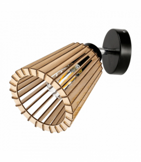 DELOS kinkiet 1P E27, max.60W, czarny, drewno Orno AD-LD-6404BE27D