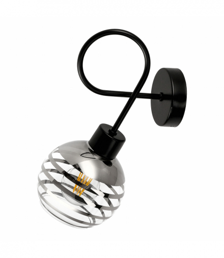 MILANO kinkiet 1P E27, max.60W, czarny Orno AD-LD-6414BE27SW