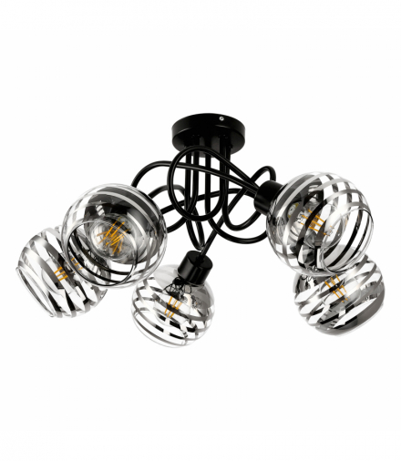 MILANO 5P E27, lampa wisząca, max. 5x60W, czarna Orno Adviti AD-LD-6417BE27SW