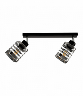 SIENA 2P E27, oprawa ścienno-sufitowa, max. 2x60W, czarna, listwa Orno AD-LD-6419BE27SW