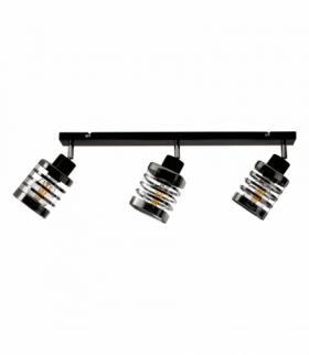 SIENA 3P E27, oprawa ścienno-sufitowa, max. 3x60W, czarna, listwa Orno AD-LD-6421BE27SW