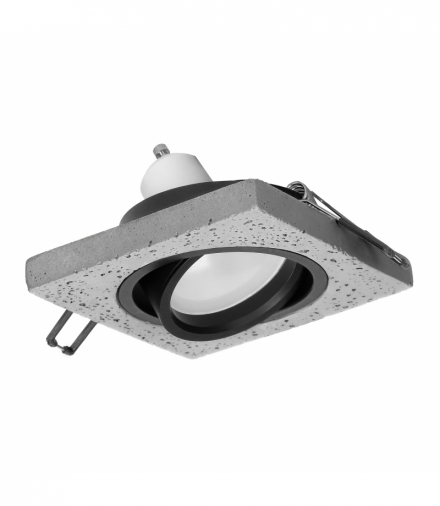 HALISI SM ramka dekoracyjna oprawy punktowej, kwadratowa, ruchoma, czarna, MR16/GU10 max 50W Orno AD-OD-6183