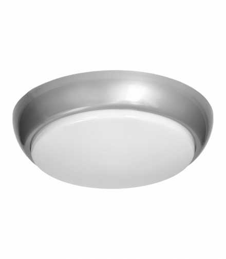 KOKO oprawa 2xE27 z czujnikiem ruchu PIR, 2x40W, srebrna-polipropylen, klosz matowy-poliwęglan, IP44, IK10 Orno AD-PL-6256GE27PMR