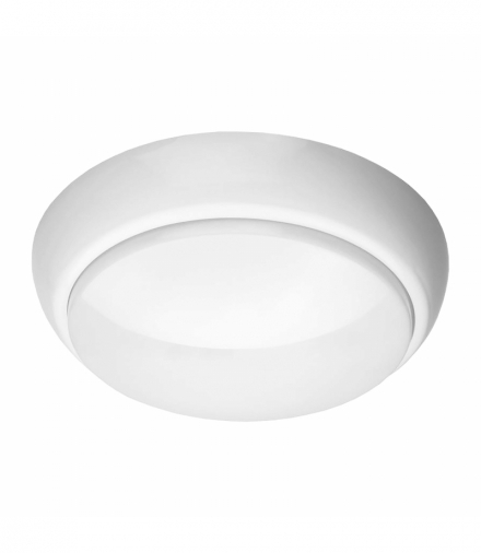 KOKO oprawa LED z mikrofalowym czujnikiem ruchu, 18W, 4000K, 1800lm, biała-polipropylen, klosz matowy-poliwęglan, IP44, IK10 Orno AD-PL-6280WLPMM4