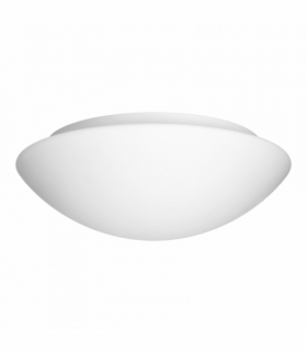 LUBA oprawa 3xE27 z mikrofalowym czujnikiem ruchu, moc max. 3x60W, biała-stal, klosz matowy-szkło, IP44 Orno AD-PL-6281WE27SMM