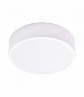 OVO plafon 3xE27 z mikrofalowym czujnikiem ruchu, 3x24W, biała stal, klosz szklany matowy, IP20, Ø 400 Orno AD-PL-6285WE27SMM