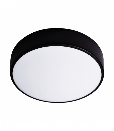 OVO plafon 4xE27, 4x24W, czarna stal, klosz szklany matowy, IP20, Ø 500 Orno AD-PL-6286BE27SM