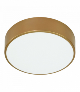 OVO plafon LED, 24W, 4000K, 2750lm, złota stal, klosz szklany matowy, IP20, Ø 300 Orno AD-PL-6289CLSM4