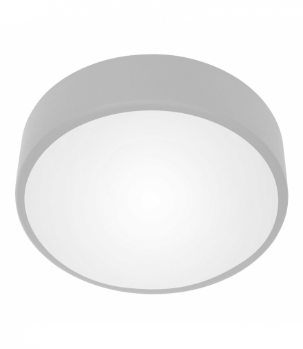 OVO plafon LED, 43W, 4000K, 4750lm, szara stal, klosz szklany matowy, IP20, Ø 400 Orno AD-PL-6290GLSM4