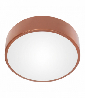 OVO plafon 3xE27, 3x24W, miedziana stal, klosz plastikowy matowy, IP54, Ø 400 Orno AD-PL-6295CPE27ZM