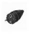 Wtyczka warsztatowa 2P+Z Uni-Schuko, czarna, 24 szt. Orno OR-AE-13256/24