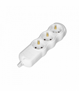Rozgałęźnik 3x2P+Z Schuko, biały Orno OR-AE-13262(GS)/W