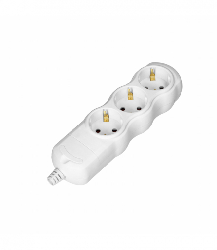 Rozgałęźnik 3x2P+Z Schuko, biały Orno OR-AE-13262(GS)/W