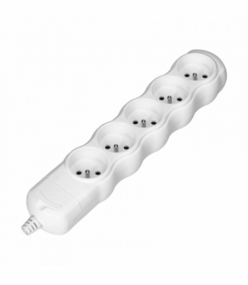 Rozgałęźnik 5x2P+Z, biały Orno OR-AE-13266/W