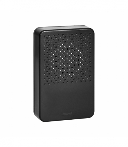 Dzwonek przewodowy elektroniczny jednotonowy LARK MAXI AC, 230V, czarny Orno OR-DP-MR-161/B