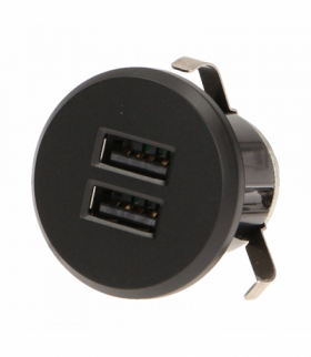 Ładowarka 2XUSB 3,4A, wpuszczana, czarna Orno OR-GM-9019/B